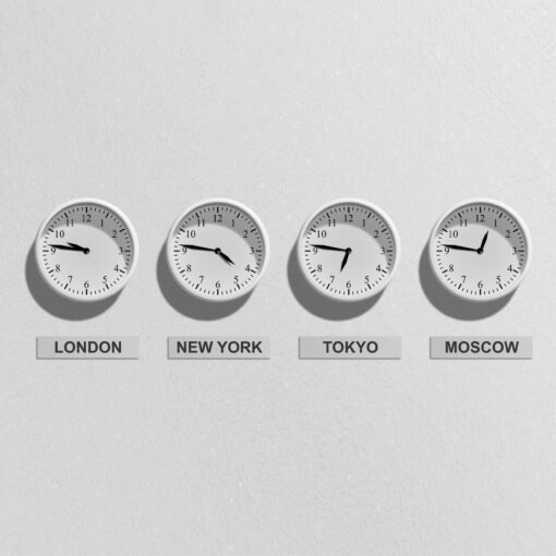 london new york tokyo and moscow clocks